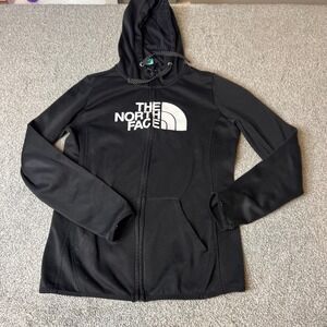 The North Face Womens M Black Full Zip Hoodie Logo fav half dome gorpcore jacket
